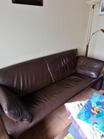 Lederen 3 zits plus fauteuil  merk   Jori  Linea donkerbruin, Ophalen, 150 tot 200 cm, Driepersoons, 75 tot 100 cm