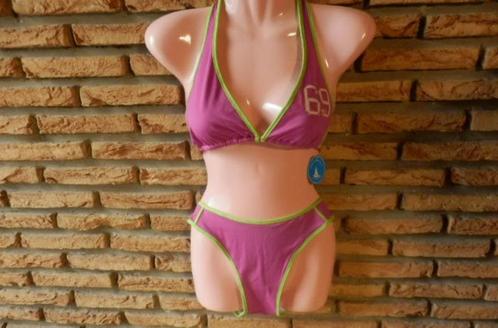 (33)- bikini femme t.40 rose vert - neuf -, Kleding | Dames, Badmode en Zwemkleding, Nieuw, Bikini, Roze, Ophalen of Verzenden