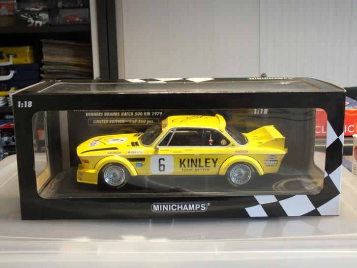 BMW 3.0 CSL 1/18 MINICHAMPS BRANDS HATCH 1979, Hobby en Vrije tijd, Modelauto's | 1:18, Zo goed als nieuw, Auto, MiniChamps, Ophalen of Verzenden