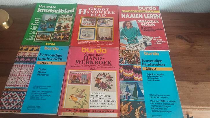 Grande feuille à main Burda, 6 pièces, prix du lot : 3€, Livres, Loisirs & Temps libre, Utilisé, Enlèvement ou Envoi