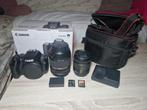 Canon EOS 250D + Lenzen + Toebehoren, TV, Hi-fi & Vidéo, Enlèvement ou Envoi, Comme neuf, Reflex miroir, Canon
