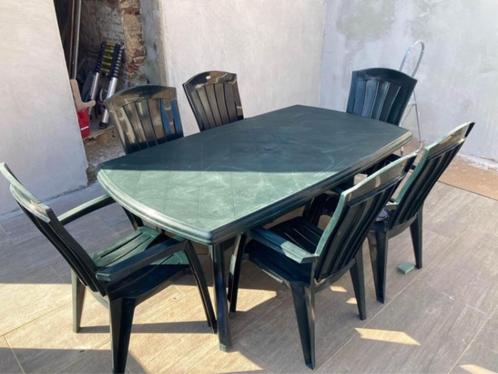 Table et chaises de Jardin Plastique, Tuin en Terras, Tuinstoelen, Gebruikt, Plastic, Ophalen