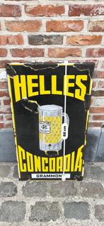 Emaille bord Helles Concordia., Verzamelen, Ophalen, Gebruikt, Reclamebord