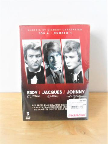 Boxset met 3 dvd's: Johnny Hallyday/Eddy Mitchell/Jacques Du