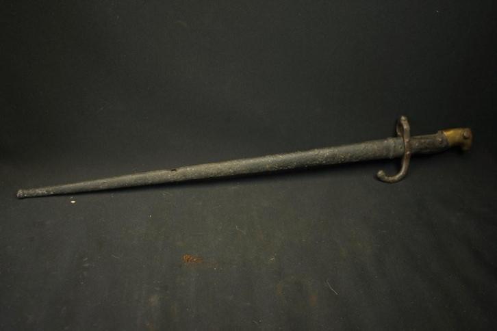 WO1 Franse M1874 Gras bajonet met schede, Collections, Objets militaires | Général, Enlèvement ou Envoi