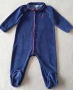 Pyjama grenouillère velours bleu-T18 mois- Petit Bateau, Kinderen en Baby's, Babykleding | Maat 80, Ophalen, Nacht- of Onderkleding