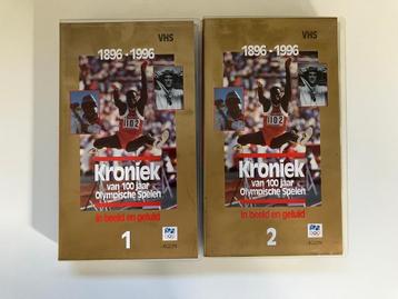 2x DVD Kroniek van 100 jaar olympische spelen beschikbaar voor biedingen