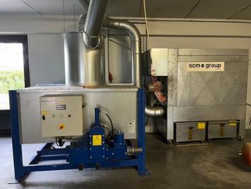 SCM Brikettenpers en afzuiginstallatie beschikbaar voor biedingen