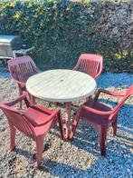 Tuintafel met 4 tuinstoelen compleet, Enlèvement