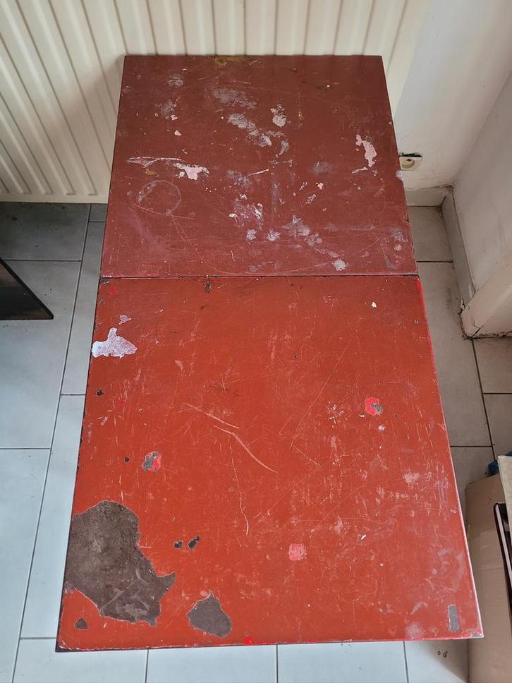 Superbe tables métallique Vintage carré acier inoxydable, Maison & Meubles, Tables | Tables mange-debout, Comme neuf, Enlèvement