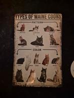 Metalen plaat soorten maine coon kat, Verzenden