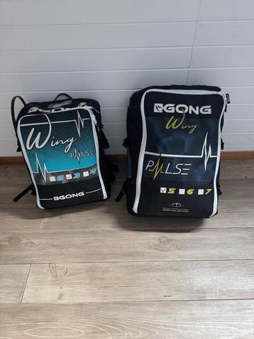 GONG WING PULSE 3 and 5 meter Very good conditions 3 never u, Enlèvement, Comme neuf, Wingsurf-aile