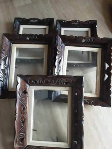 De 5 antieke fotokaders  ! IN LOT JAREN 50 &60 !!!!!! beschikbaar voor biedingen