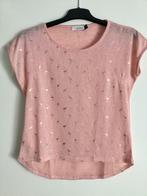 Roze t-shirt met gouden flamingo’s maat M: als nieuw!, Comme neuf, Manches courtes, Taille 38/40 (M), Rose