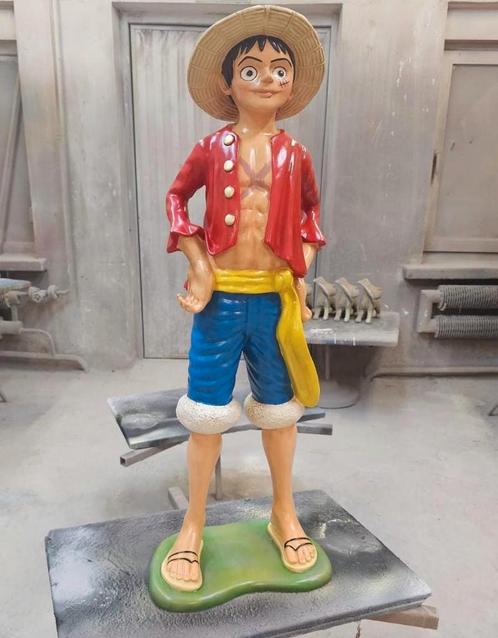 Luffy, een stuk, 1 m, harsbeeld, Verzamelen, Beelden en Beeldjes, Zo goed als nieuw, Ophalen of Verzenden