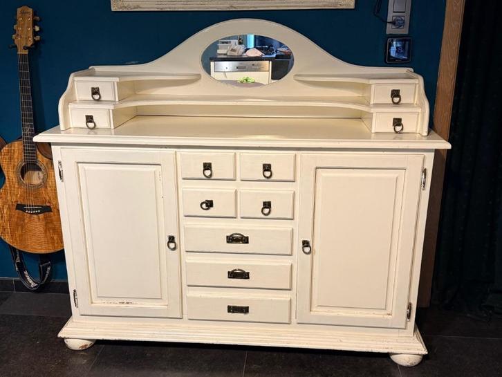 Massief grenen kast – landelijke stijl, veel opbergruimt, Huis en Inrichting, Kasten | Dressoirs, Gebruikt, 100 tot 150 cm, 25 tot 50 cm