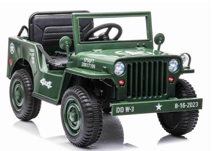 Army Jeep, Willys jeep, 4 wiel aandrijving, 1 persoons ***NI, Kinderen en Baby's, Speelgoed | Buiten | Accuvoertuigen, Nieuw, Ophalen of Verzenden