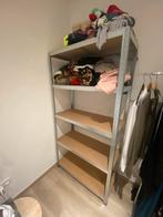 Metalen rek met houten leggers, Ophalen, Zo goed als nieuw