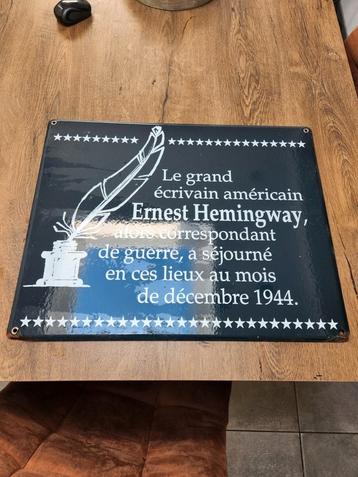 Zwaar emaille bord beschikbaar voor biedingen