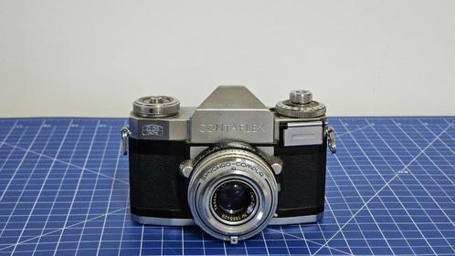 Contaflex IV fototoestel inclusief Carl Zeiss 50mm f2.8 lens, Audio, Tv en Foto, Fotocamera's Analoog, Gebruikt, Compact, Overige Merken
