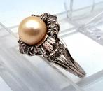 Ring witgoud parel en briljant, Enlèvement ou Envoi, Bague