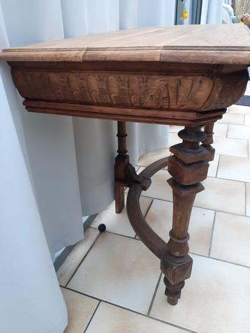 antiek console tafeltje in eik 50cmb 100 cm l 78 cm h, Enlèvement ou Envoi