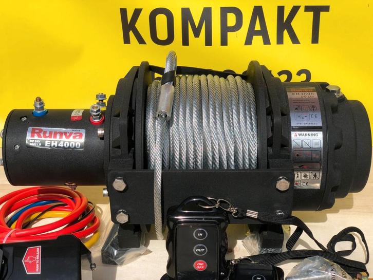 Hijslier 1,8 Ton 12 V 24V KOMPAKT ME 18 24,5mkabel 9.2mm, Auto diversen, Auto-accessoires, Nieuw, Verzenden