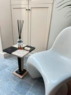 Vintage midcentury sidetable marmer, Ophalen, Gebruikt, Vierkant, Midcentury modern,
