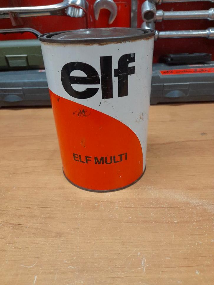 Oude lege vetpot elf multi, Verzamelen, Merken en Reclamevoorwerpen, Gebruikt, Overige typen, Verzenden