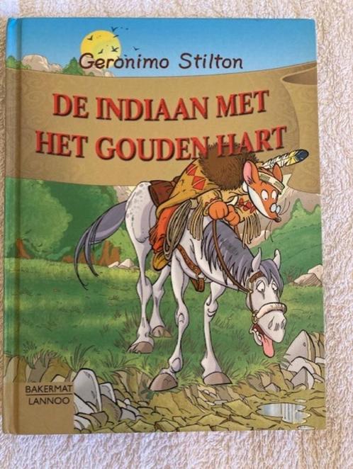 De indiaan met het gouden hart   Geronimo Stilton, Livres, Livres pour enfants | Jeunesse | Moins de 10 ans, Neuf, Fiction général