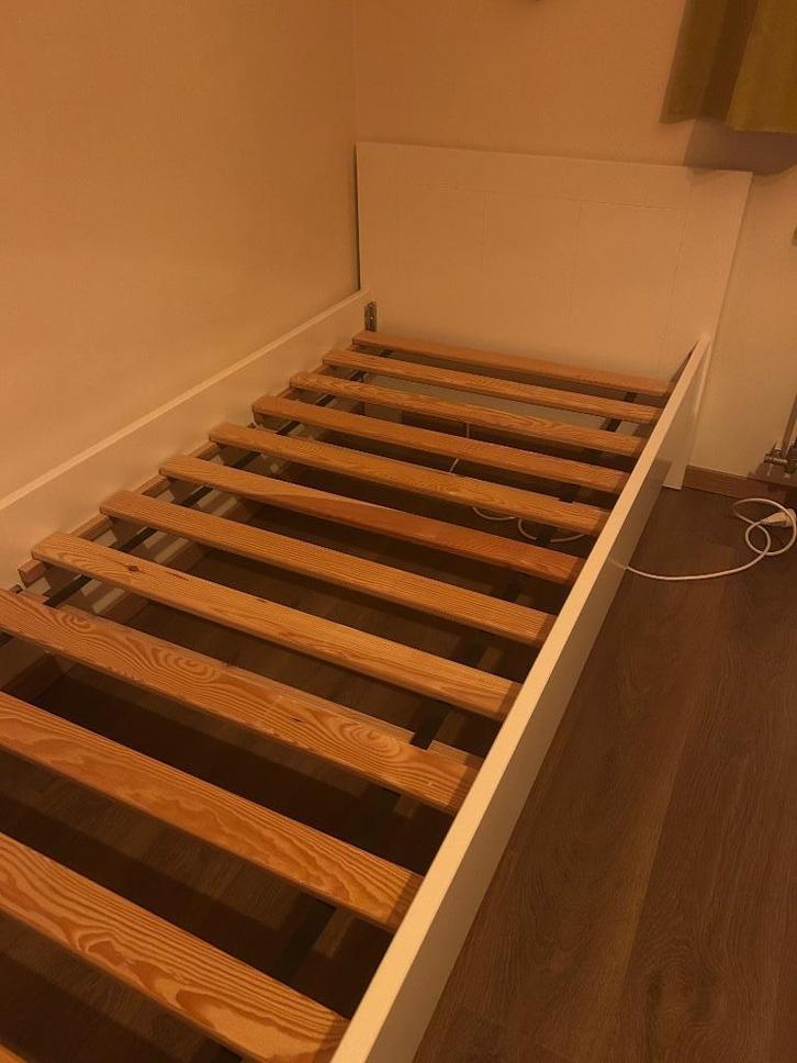 1 persoonsbed Bopita, Kinderen en Baby's, Kinderkamer | Bedden, Gebruikt, 180 cm of meer, 85 tot 100 cm, Lattenbodem, Ophalen