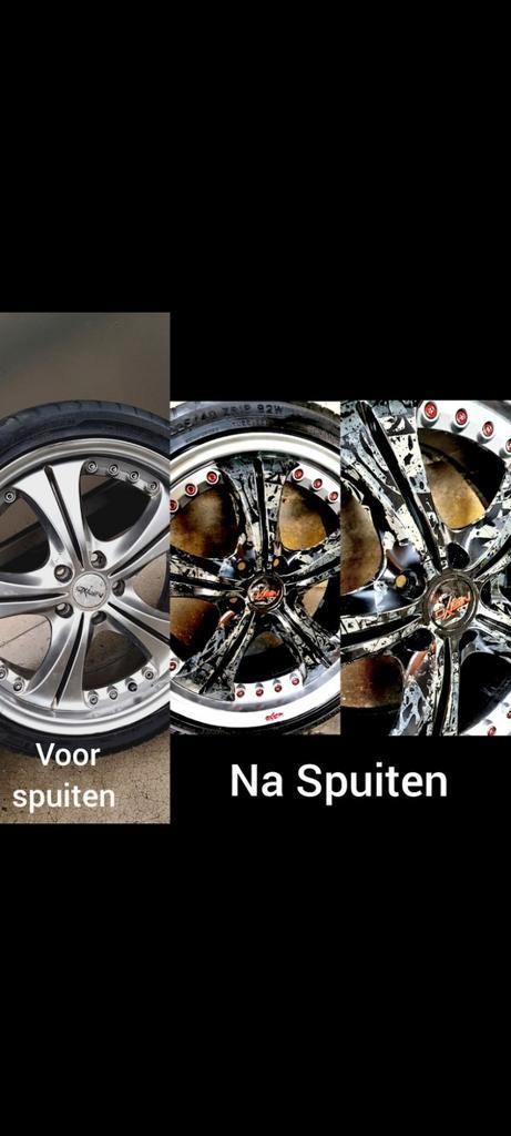 Velgen spuiten Of Herstellen Met Mettalic lak PROMO! 100€, Auto diversen, Tuning en Styling, Ophalen