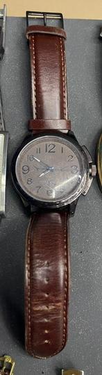 Guess herenhorloge - vintage rond model, Handtassen en Accessoires, Horloges | Heren, Ophalen of Verzenden, Gebruikt, Leer