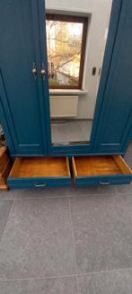 Oude halkast met spiegeldeur, Avec tiroir(s), 100 à 150 cm, Enlèvement, Utilisé