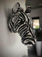 Pluche wanddecoratie met zebrakop, Ophalen of Verzenden