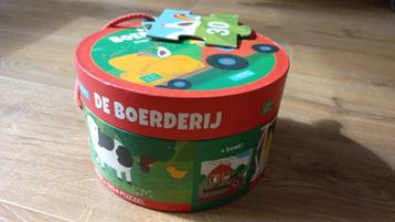 Puzzel - boerderij + boekje, Kinderen en Baby's, Ophalen, 10 tot 50 stukjes, Gebruikt, 6 maanden tot 2 jaar
