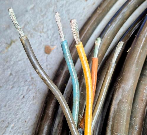 25m soepele neopreem kabel 5x10mm², Doe-het-zelf en Bouw, Elektriciteit en Kabels, Zo goed als nieuw, Ophalen