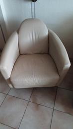 Lederen zeteltje, Huis en Inrichting, Fauteuils, Ophalen, Zo goed als nieuw, Leer