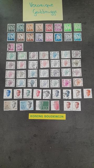55 gestempelde postzegels België: Koning Boudewijn beschikbaar voor biedingen