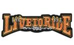Biker strijkpatch Live to Ride (oranje) - 322 x 113 mm (XL), Ophalen of Verzenden, Nieuw