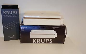 Krups Vacupack Plus F380 met doos + nieuwe rollen  beschikbaar voor biedingen