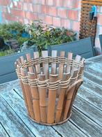Vintage bamboe bloempothouder, Tuin en Terras, Ophalen of Verzenden, Gebruikt