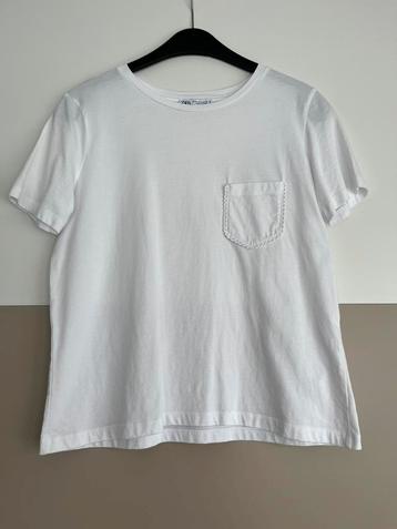 Witte T-shirt Zara maat M Nieuw - €5