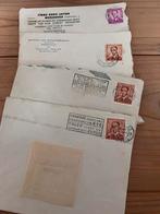 4 oude enveloppen met postzegels 1959-1960, Gebruikt, Ophalen of Verzenden
