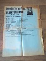 Affiche fondclub de westkant vluchtkalender 1970, Verzamelen, Posters, Ophalen of Verzenden, Gebruikt, Sport