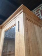 Eiken buffetkast/vitrinekast GRATIS LEVERING, Ophalen, 200 cm of meer, Eikenhout, Belgie