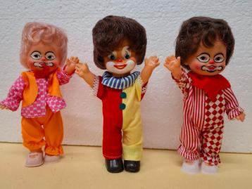 3 retro clowns popjes  beschikbaar voor biedingen