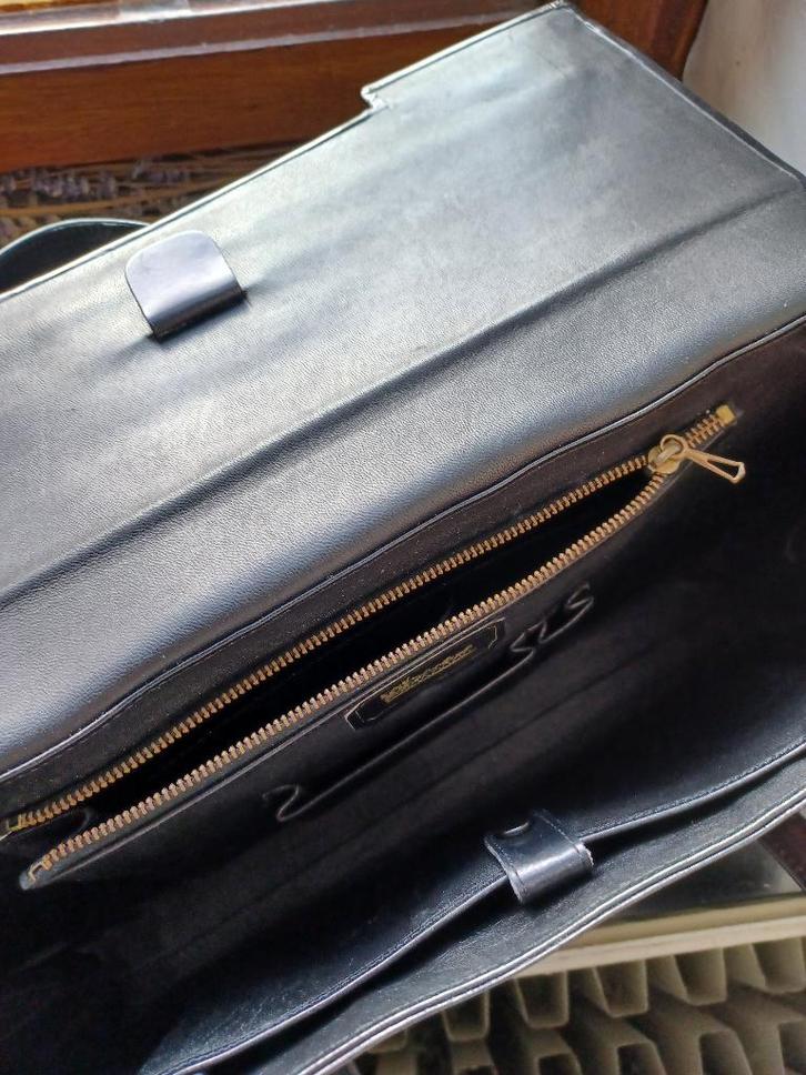 DELVAUX Vintage zwarte tas met logo, Handtassen en Accessoires, Tassen | Damestassen, Zwart, Verzenden