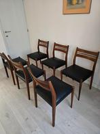6  chaises vintage en teck, Maison & Meubles, Chaises, Enlèvement