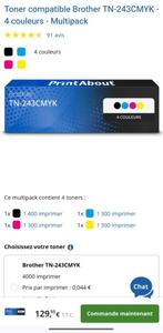 Toner compatible Brother TN-243CMYK - 4 couleurs - Multipack, Enlèvement ou Envoi, Neuf, Toner, Brother